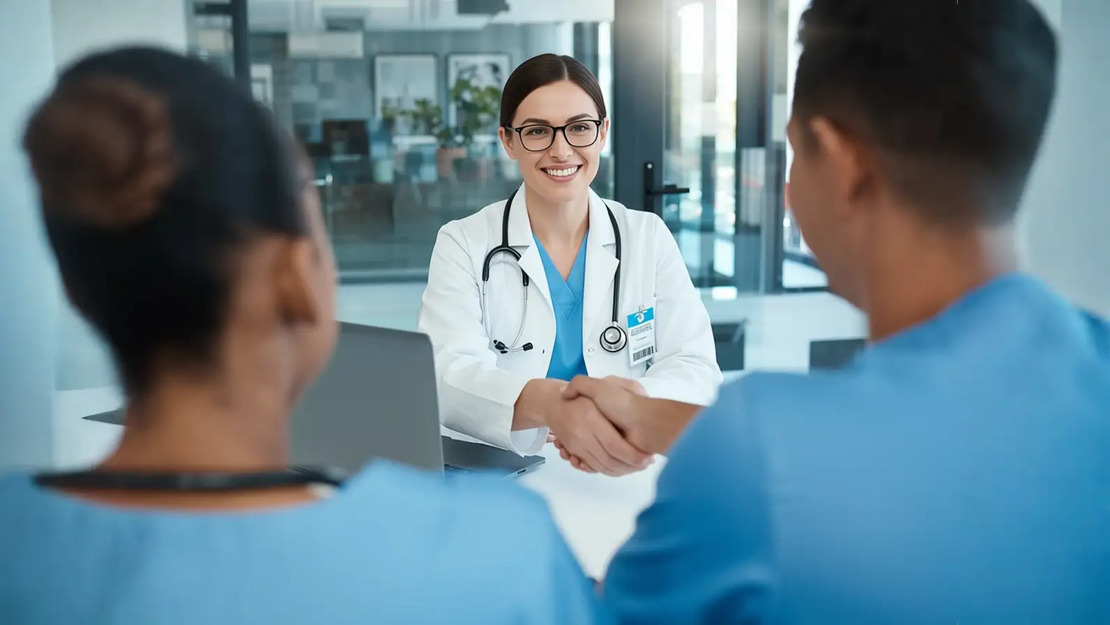Female Doctor making appointment